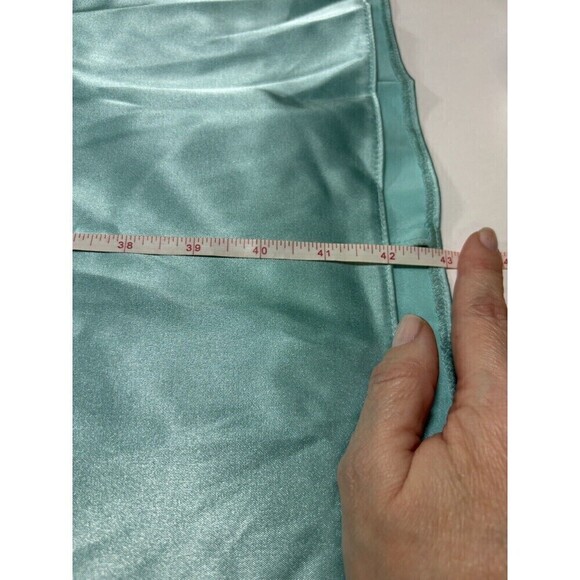 Nicole by Nicole Miller Platinum Formal Dress Gown Aqua Blue 14 Maxi Strapless - Picture 8 of 11